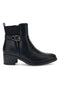 Stivaletti Neri con Tacco Basso e Fibbia Soleil H882727