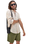 Costume Boxer Mare Verde da Uomo Con Tasche Aqu77 001