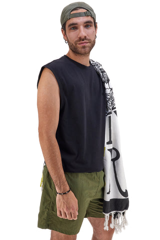 Costume Boxer Mare Verde da Uomo Con Tasche Aqu77 001