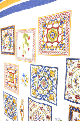 Telo Mare in Cotone Bianco e Blu B-Sand 005