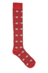 Rote Kniestrümpfe Crazy Socks 011