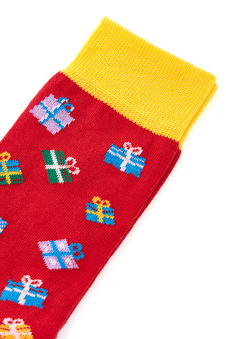 Rote Socken mit Geschenken Crazy Socks 019