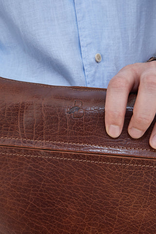 Basile 3544 Umhängetasche aus braunem Leder