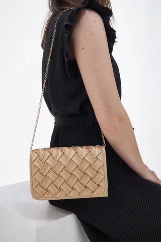 Coveri Collection Sera Beige Clutch-Tasche