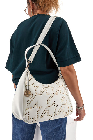 Borsa a Spalla Bianca Con Tracolla Lancetti Norvil 109-3