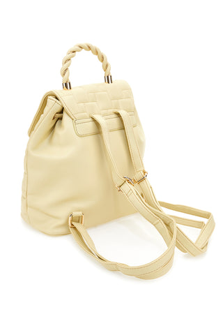 Beigefarbener Rucksack mit goldenen Lancetti 24S-105-2
