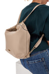Zaino Borsa Beige Con Cuori Oro Lancetti Duffle 255-1