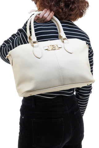 Beige Handtasche mit abnehmbarem Schultergurt LAURA BIAGIOTTI EMBARK 117-1