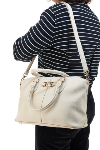 Beige Handtasche mit abnehmbarem Schultergurt LAURA BIAGIOTTI EMBARK 117-1