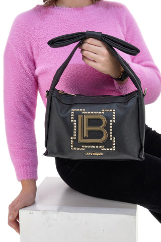 Schwarze Handtasche mit Schleife LAURA BIAGIOTTI GLOOMY 118-3