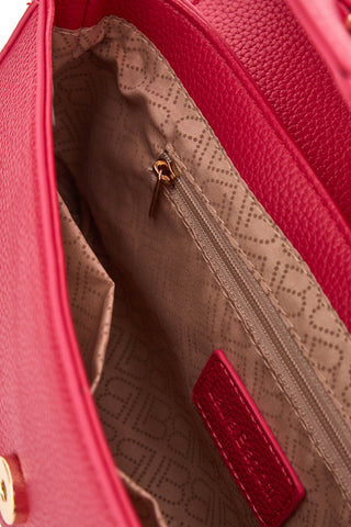 Fuchsiafarbene Umhängetasche mit goldenem Plateau Laura Biagiotti 121-3