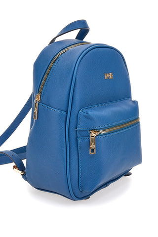 Blauer Rucksack mit goldenen Details Basile 003