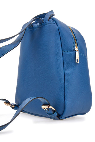 Blauer Rucksack mit goldenen Details Basile 003