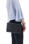 Satinschwarze Clutch mit Schultergurt Coveri Collection 0189