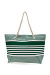 Weiß-grün gestreifte Strandtasche Fun Beach XI Y005
