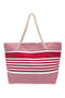 Weiß und fuchsia gestreifte Strandtasche Fun Beach XI Y005