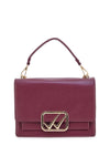 Mini Borsa a Tracolla Bordeaux con dettagli Dorati e Manico Rimovibile Double Check 18244-1