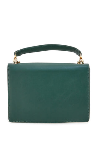 Borsa a Tracolla Verde con dettagli Dorati e Manico Rimovibile Double Check 18244-4
