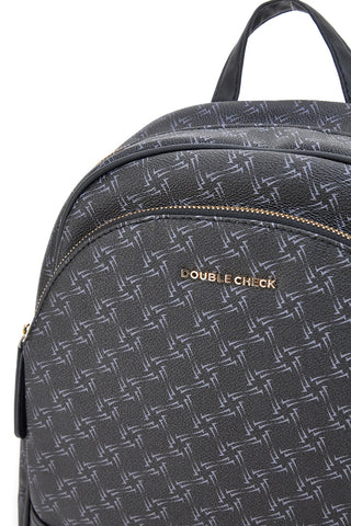 Zaino Nero con doppia tasca DOUBLE CHECK 18239-6