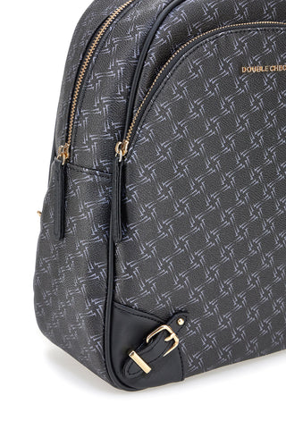 Zaino Nero con doppia tasca DOUBLE CHECK 18239-6