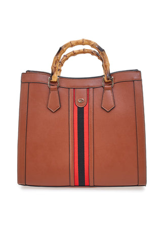 Umhängetasche aus Leder mit goldenen Details DOUBLE CHECK 18247-3