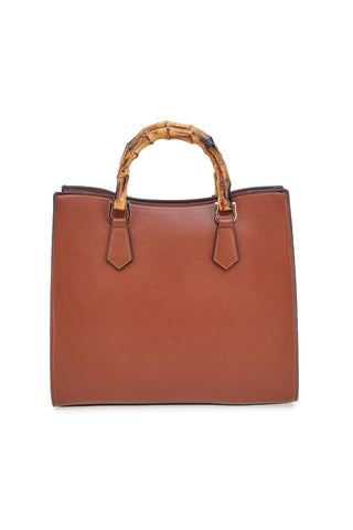 Borsa a Spalla Cuoio con dettagli Dorati Double Check 18247-3