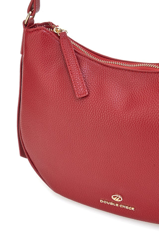 Rote Umhängetasche mit goldenen Doppelkarodetails 18244-4