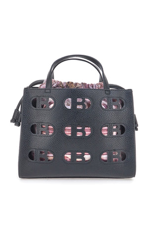 Borsa a Mano Nera con Sacchetto Interno Colorato LAURA BIAGIOTTI RICKIE