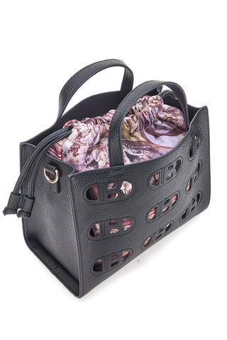Schwarze Handtasche mit farbiger Innentasche LAURA BIAGIOTTI RICKIE