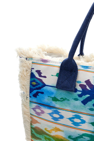 Borsa mare multicolor con fantasia etnica Basile BA26431