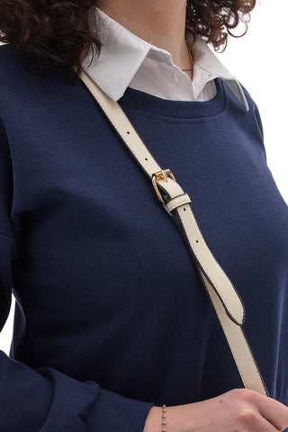 Beige rechteckige Umhängetasche GUIDO VIETRI K30.357.B016