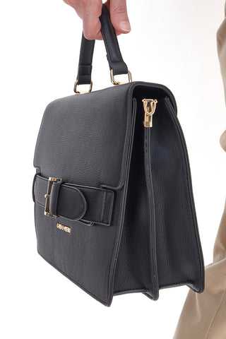 Schwarze Handtasche mit abnehmbarem Schultergurt Guido Vietri TRIK30,363,B029