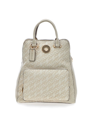 Beiger Rucksack mit Monogramm-Print und Doppelgriff Cotton Belt K19012B011