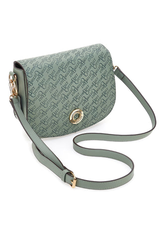 Borsa a tracolla verde con logo all over Cotton Belt K19,012,B011