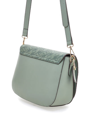 Borsa a tracolla verde con logo all over Cotton Belt K19,012,B011
