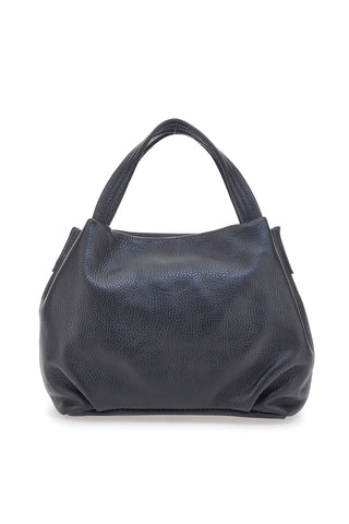Borsa a mano nera con tracolla removibile 100% Vera Pelle NEW BAG 304