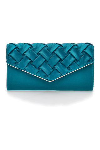 Pochette Smeraldo intrecciata con tracolla a catenina Coveri 0149 D