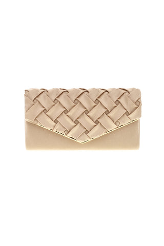 Pochette oro intrecciata con catena Coveri collection 0149 D