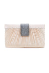 Beige Clutch mit Glitzerverschluss Coveri SERA0149