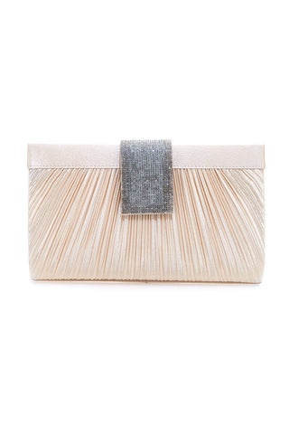 Pochette beige con chiusura glitterata Coveri SERA0149