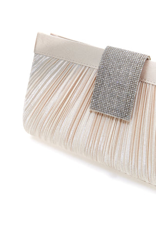 Beige Clutch mit Glitzerverschluss Coveri SERA0149