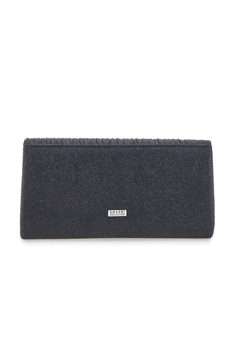 Pochette Nera Effetto Brillantinato con Calamita e Tracolla Rimovibile COVERI COLLECTION 0149-F