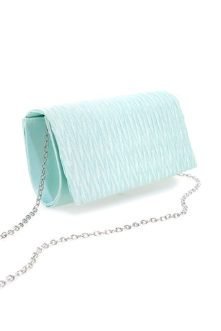 COVERI COLLECTION SERA 099 Hellblaue Abendhandtasche mit abnehmbarem Schultergurt