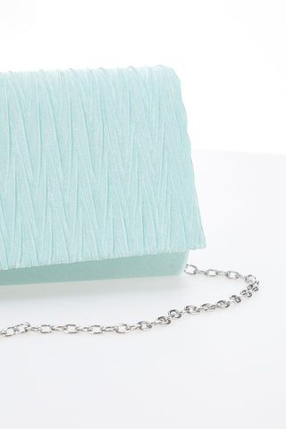 Borsa da sera azzurra a mano con tracolla rimovibile COVERI COLLECTION SERA 099