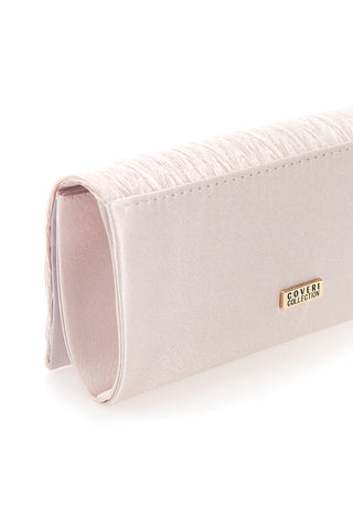 Borsa da sera rosa a mano con tracolla rimovibile COVERI COLLECTION SERA 099