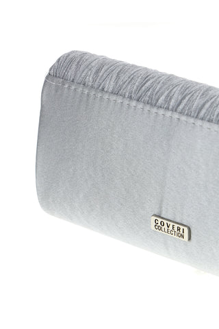 Silberne Abendhandtasche mit abnehmbarem Schulterriemen COVERI COLLECTION SERA 099