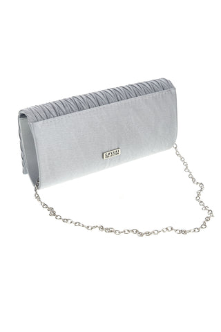 Silberne Abendhandtasche mit abnehmbarem Schulterriemen COVERI COLLECTION SERA 099