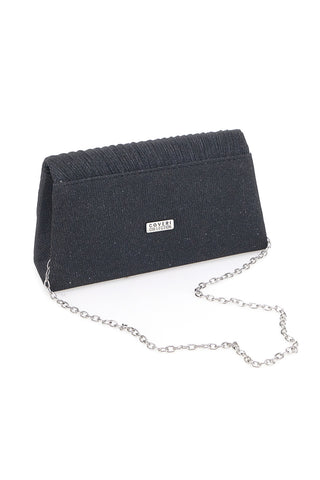 Clutch da sera nero effetto conchiglia COVERI COLLECTION SERA 099