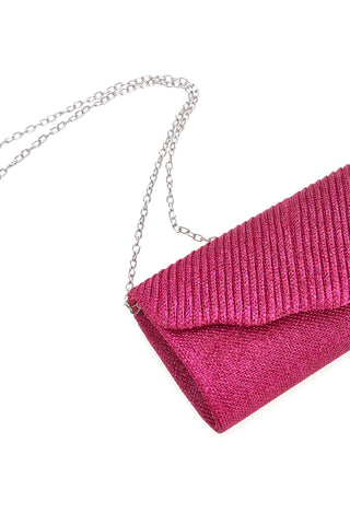 Pochette fucsia con patta glitterata Coveri SERA 099 3
