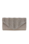 Clutch da sera blu con pieghe e brillantini COVERI COLLECTION SERA 099